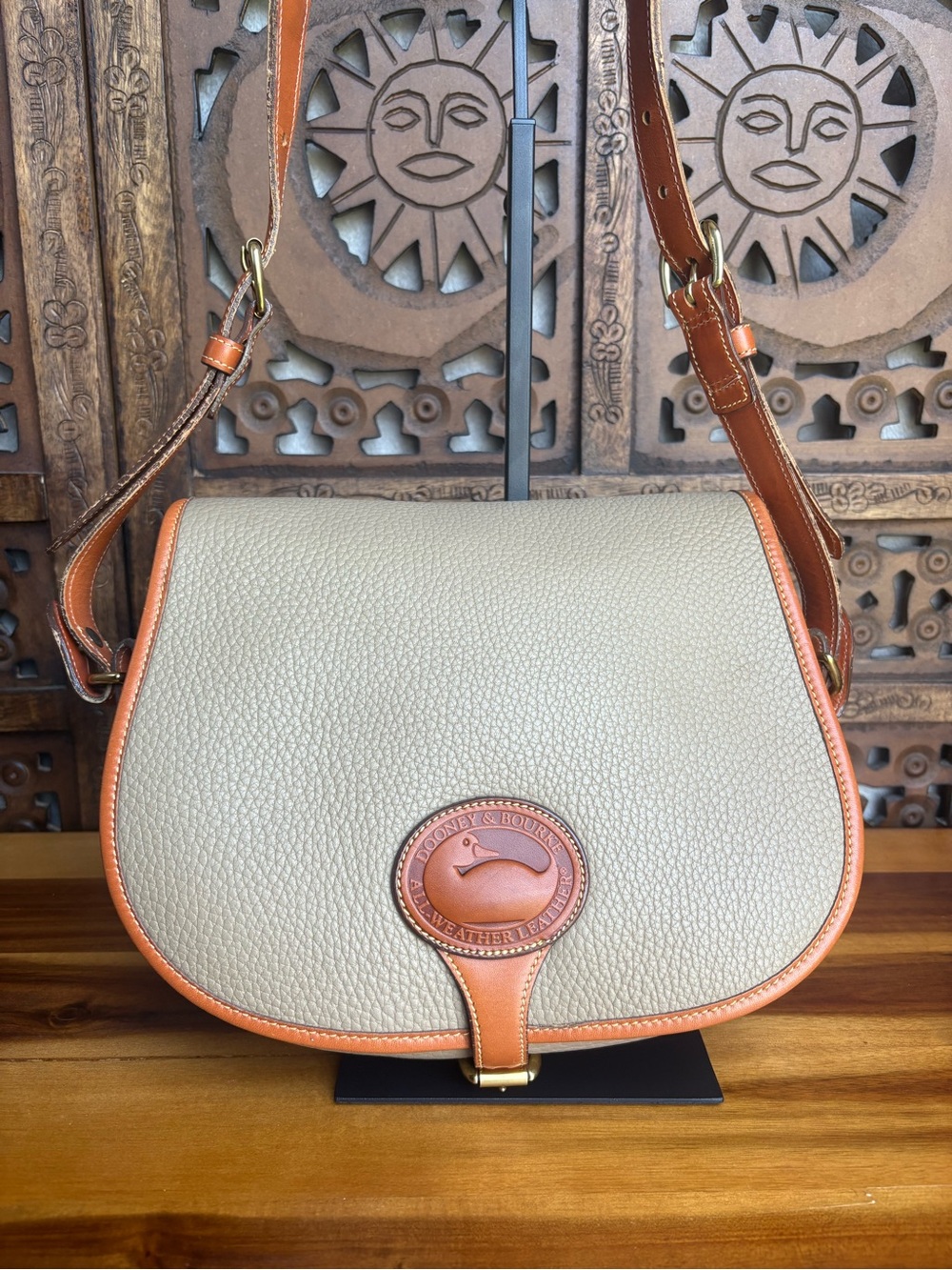 VTG D&B All-Weather Leather (AWL) Saddle Bag - Tan/Taupe - (90s)